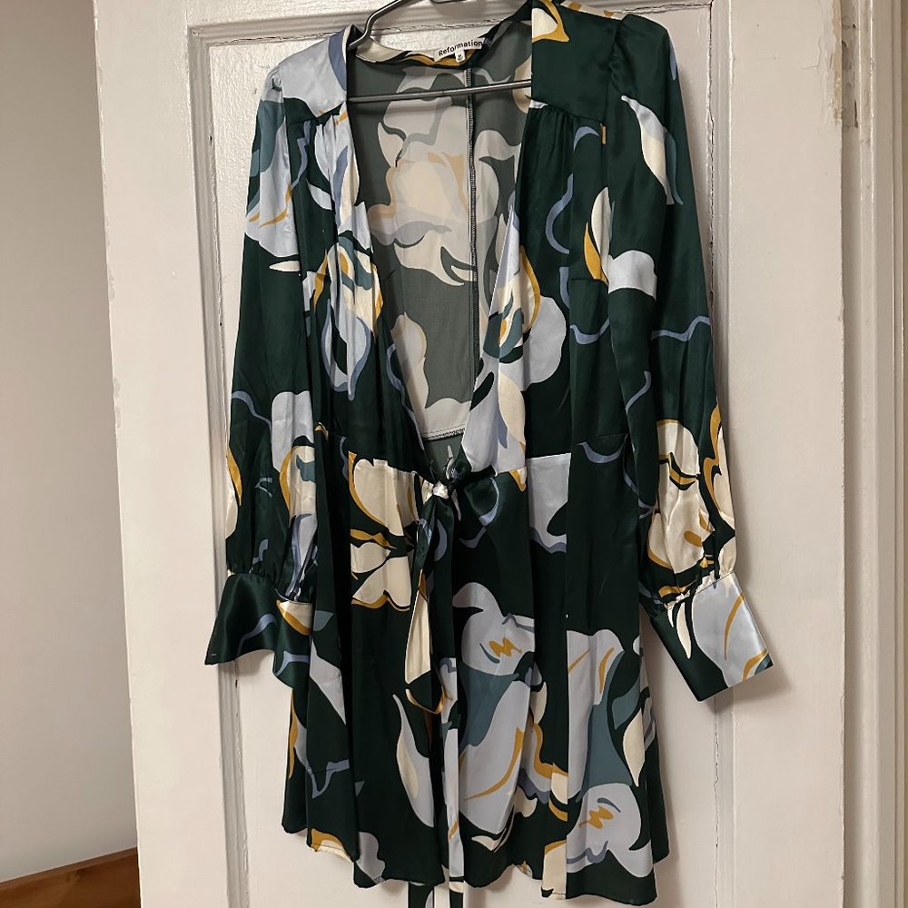 Like new reformation silk dress